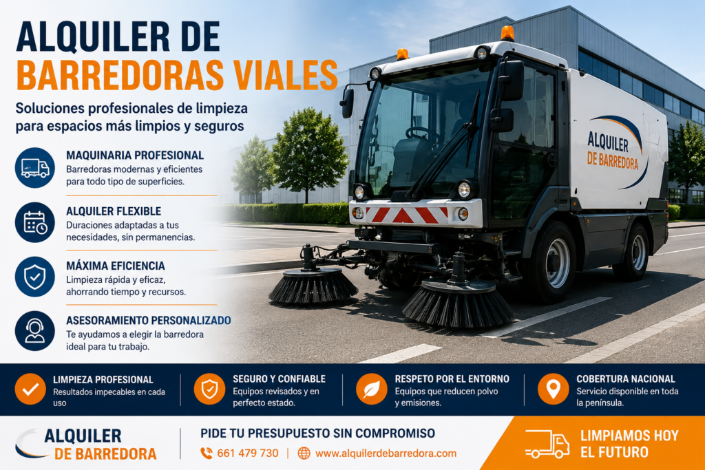 Alquiler de barredora industrial: una solución eficaz para la limpieza profesional