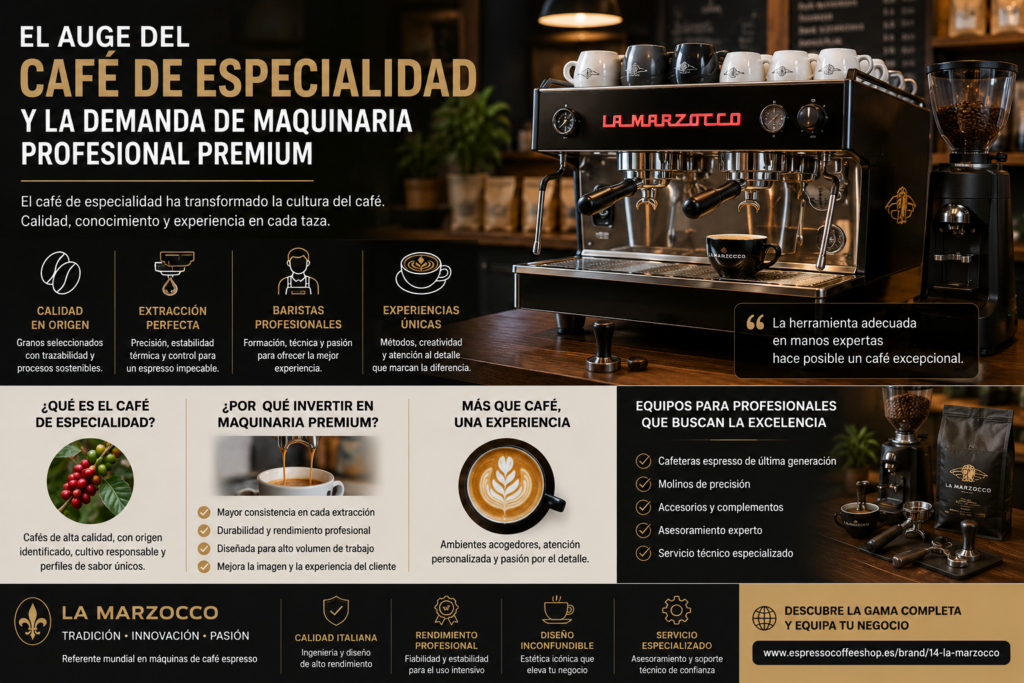El auge del café de especialidad y la demanda de maquinaria profesional premium