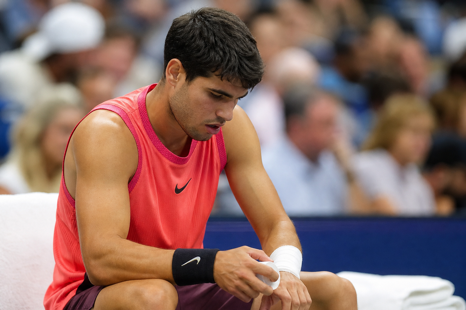 Imagen relacionada con Carlos Alcaraz cierra el US Open 2026 con derrota ante Ben Shelton tras volver de una lesión de muñeca