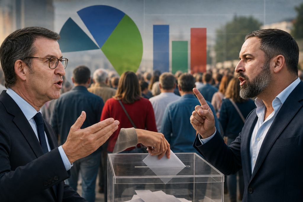 La campaña electoral en España gira en torno al pulso entre PP y Vox y a la brecha entre encuestas